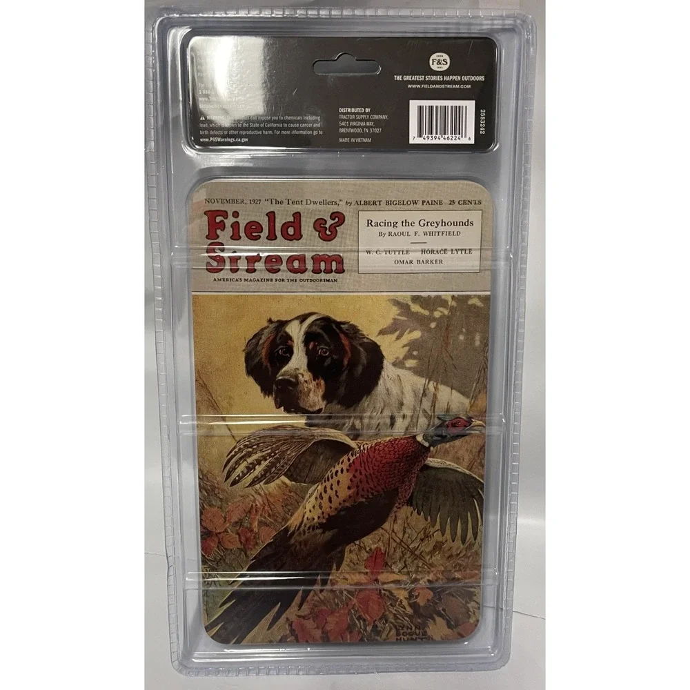 FIELD AND STREAM RACING THE‎ GREYHOUNDS BIRD 3 KNIFE SET WOOD HANDLES